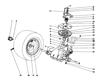 Transaxle & Clutch Assembly Diagram and Parts List for 57300 2000001 - 2999999 Toro Lawn Tractor
