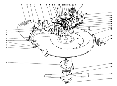 25" Mower Assembly Diagram and Parts List for 56033 5000001 - 5999999 Toro Lawn Tractor