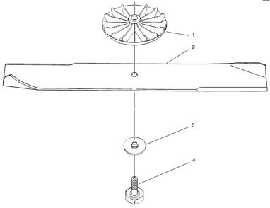 Blade Assembly Diagram and Parts List for 21052 8900001 - 8999999 Toro Lawn Mower