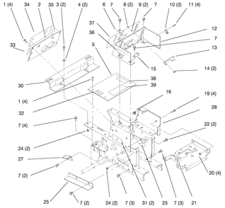 Hoodstand, Console Diagram and Parts List for 73403 6900001 - 6999999 Toro Lawn Tractor