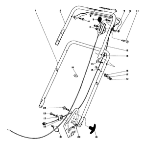Handle Assembly (Model No. 16890) Diagram and Parts List for 16890 2000001 - 2999999 Toro Lawn Mower