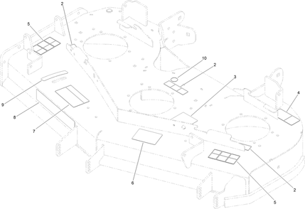 Deck Decal Assembly Diagram and Parts List for 74902TE (316000001-316999999)(2016) Toro Lawn Mower
