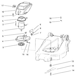 Motor And Blade Assembly Diagram and Parts List for 21062 9900001 - 9999999 Toro Lawn Mower