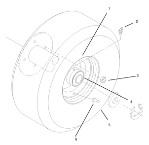 Wheel And Tire Asm Diagram and Parts List for 30167 790001 - 799999 Toro Lawn Tractor Accessories