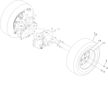 Drive Wheel Assembly Diagram and Parts List for 74493 407146062-999999999 Toro Lawn Tractor