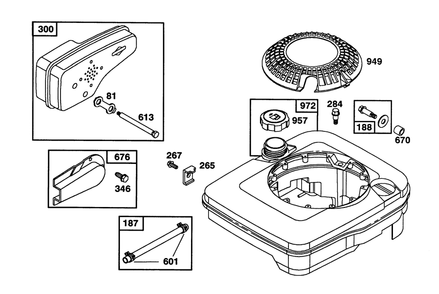 Engine Briggs & Stratton Model 122702-3171-01 Diagram and Parts List for 20215 2000001 - 2999999 Toro Lawn Mower
