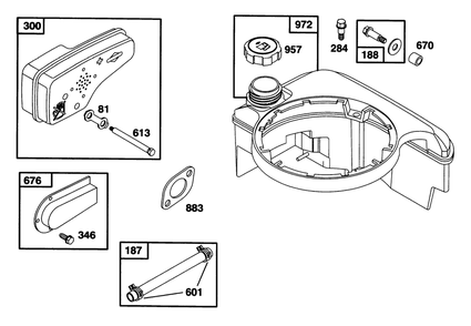 Engine Briggs & Stratton Model 127802-0640-01 Diagram and Parts List for 20441 6900001 - 6999999 Toro Lawn Mower