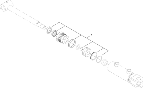 Hydraulic Cylinder Assembly No. 110-0079 Diagram and Parts List for 22438 316000001 - 999999999 Toro Lawn Tractor Accessories
