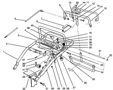 Handle Assembly Diagram and Parts List for 30165 4900001 - 4999999 Toro Lawn Tractor Accessories