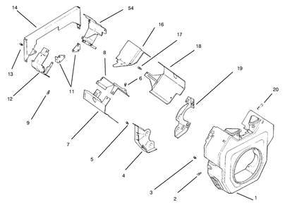 Baffles & Shroud Diagram and Parts List for 30611 690001 - 699999 Toro Lawn Tractor