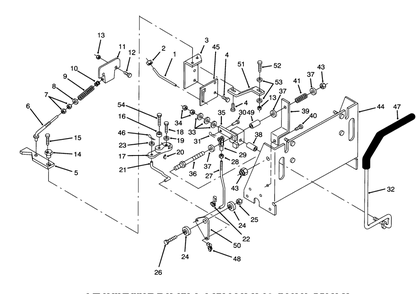 Transmission Controls Assembly Diagram and Parts List for Y1-16OEE4 2000001 - 2999999 Toro Lawn Tractor