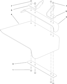 Rubber Deflector Assembly Diagram and Parts List for 74264TE (310000001-310999999)(2010) Toro Lawn Mower