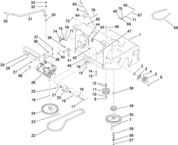 Part Location Diagram of 103-9897-01 Toro DECK-ENGINE