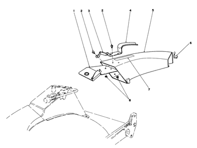 Side Discharge Chute Model No. 59108 (Optional) Diagram and Parts List for 20705 3000001 - 3999999 Toro Lawn Mower