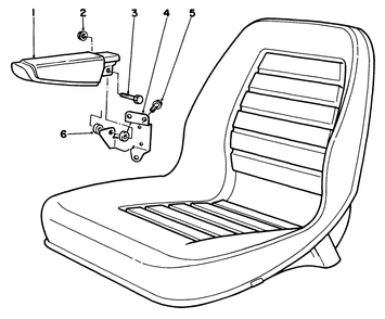 Armrest Kit Model No. 30707 Diagram and Parts List for 30798 0000001 - 0999999 Toro Lawn Tractor
