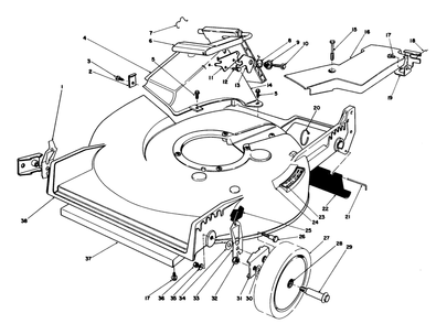 Housing Assembly Diagram and Parts List for 20627C 6000001 - 6999999 Toro Lawn Mower