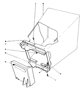 Grass Bag Assembly Diagram and Parts List for 16756 8000001 - 8999999 Toro Lawn Mower