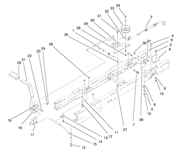 Clutch Assembly Diagram and Parts List for 71188 7900001 - 7999999 Toro Lawn Tractor