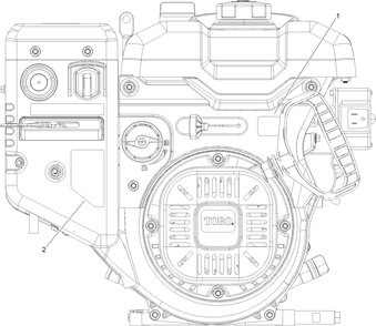 Engine Decal Assembly Diagram and Parts List for 38855 408700000 - 411399999 Toro Snow Blower