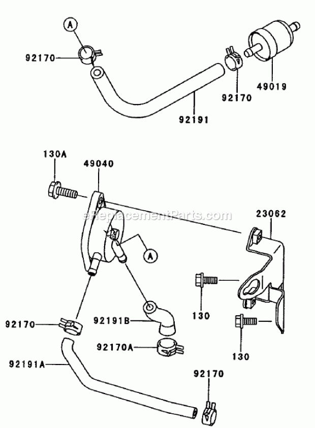 Fuel-Tank/Fuel Valve Assembly Kawasaki Fh680v Diagram and Parts List for 74175 200000001-200999999 Toro Lawn Mower
