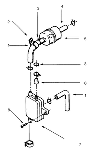 Fuel Pump Diagram and Parts List for 73421 5900001 - 5901046 Toro Lawn Tractor
