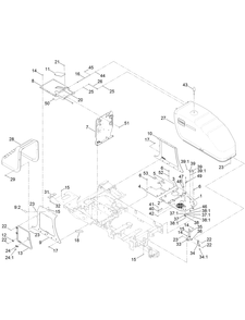 Hood Assembly Diagram and Parts List for 23823W 316000001 - 316999999 Toro Lawn Tractor Accessories
