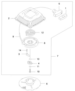 Starter Diagram and Parts List for 22171 9900001 - 9999999 Toro Lawn Mower