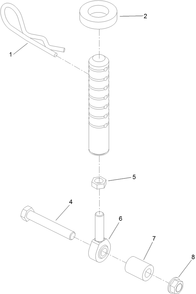 Rear Deck Height Adjustment  Assembly Diagram and Parts List for 74315 402080000-403319700 Toro Lawn Tractor
