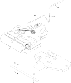 Fuel System Assembly Diagram and Parts List for 75936 402100000-403137936 Toro Lawn Mower
