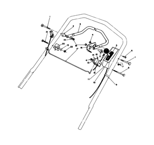 Control Assembly Diagram and Parts List for 20526 8000001 - 8999999 Toro Lawn Mower