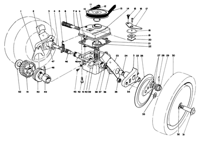 Gear Case Assembly Diagram and Parts List for 16775 7000001 - 7999999 Toro Lawn Mower