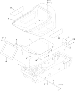Hopper Assembly Diagram and Parts List for 68141 400000000 - 408899999 Toro Lawn Tractor Accessories