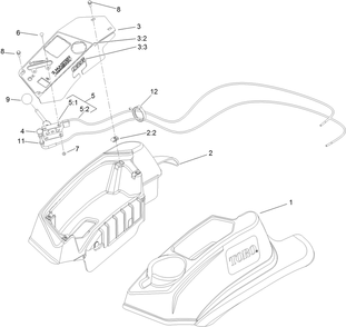Fender, Console And Control Assembly Diagram and Parts List for 74951 (311000001-311000402)(2011) Toro Lawn Mower