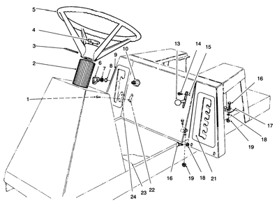 Steering Wheel, Switches & Decals Diagram and Parts List for 70081 6900001 - 6999999 Toro Lawn Tractor