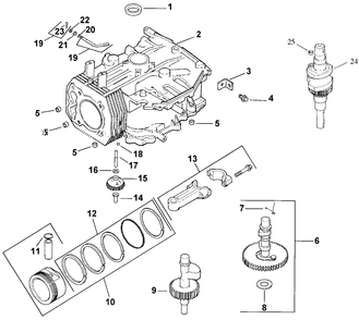 Crankcase-Engine Kohler Model No. C15s Spec 41561 Diagram and Parts List for 30187 795001 - 799999 Toro Lawn Tractor Accessories