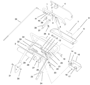 Handle And Control Panel Assembly Diagram and Parts List for 30159 991180 - 999999 Toro Lawn Tractor Accessories
