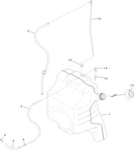 Fuel Tank Assembly Diagram and Parts List for 72517 400000000 - 414499999 Toro Lawn Mower