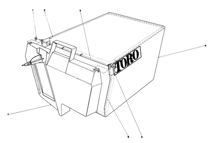 Grass Bag Assembly No. 11-0189 Diagram and Parts List for 20810 2000001 - 2999999 Toro Lawn Mower