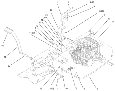 Hydro Brake Diagram and Parts List for 72064 7900001 - 7999999 Toro Lawn Tractor