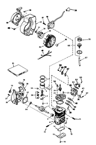 Engine Tecumseh Model Ah-600 Type 1623-A Diagram and Parts List for 38162 5000001 - 5999999 Toro Snow Blower