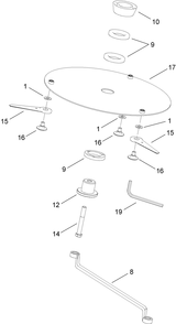 Cutting Assembly Diagram and Parts List for 2601 312000001 - 312999999 Toro Lawn Tractor Accessories