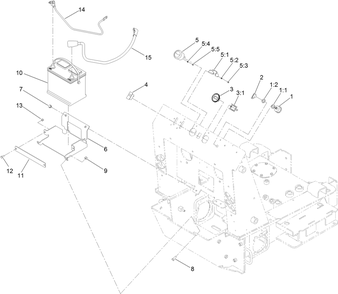 Battery, Key Switch And Fuel Gauge Assembly Diagram and Parts List for 22322 407400000 - 407999999 Toro Lawn Tractor Accessories