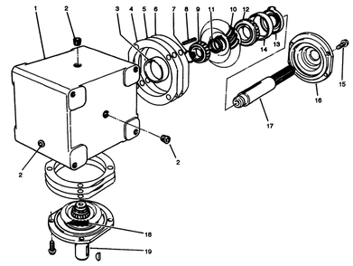 Gear Box Assembly No. 68-6810 Diagram and Parts List for 30575 390001 - 399999 Toro Lawn Mower