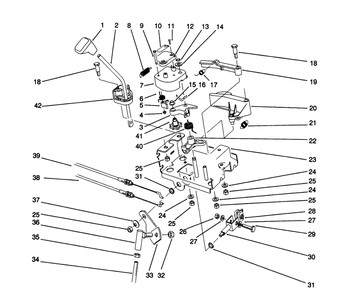 Traction Linkage Assembly Diagram and Parts List for 38540 2000001 - 2999999 Toro Snow Blower