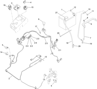 Electrical Assembly Diagram and Parts List for 74923TE (313000001-313999999)(2013) Toro Lawn Mower