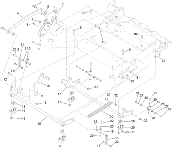Deck Lift Assembly Diagram and Parts List for 74145 (316000001-316999999)(2016) Toro Lawn Mower
