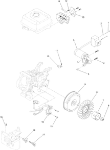 Ignition And Electrical Assembly Diagram and Parts List for 37798 413000000 - 416159999 Toro Snow Blower