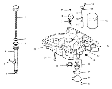 Oil Pan/Lubrication Diagram and Parts List for 30159 790001 - 795100 Toro Lawn Tractor Accessories