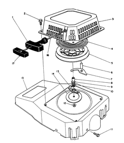 Recoil Assembly (Model No. Vmk9-2) Diagram and Parts List for 20622 0003102 - 0999999 Toro Lawn Mower