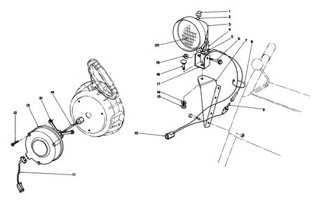 Light Kit No. 54-9822 (Optional) Diagram and Parts List for 38056 1000001 - 1999999 Toro Snow Blower